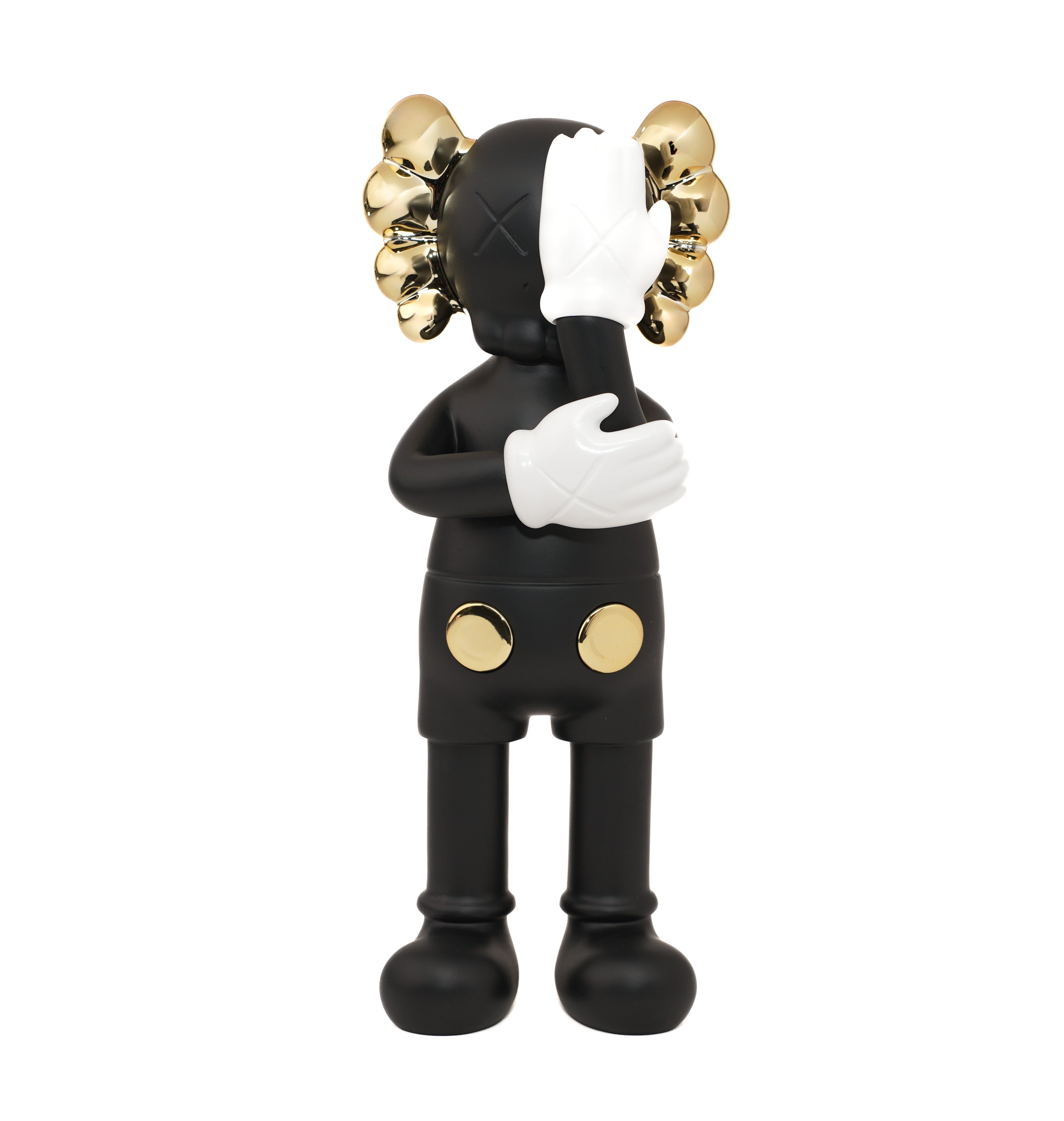 KAWS PARADO NEGRO CON DORADO