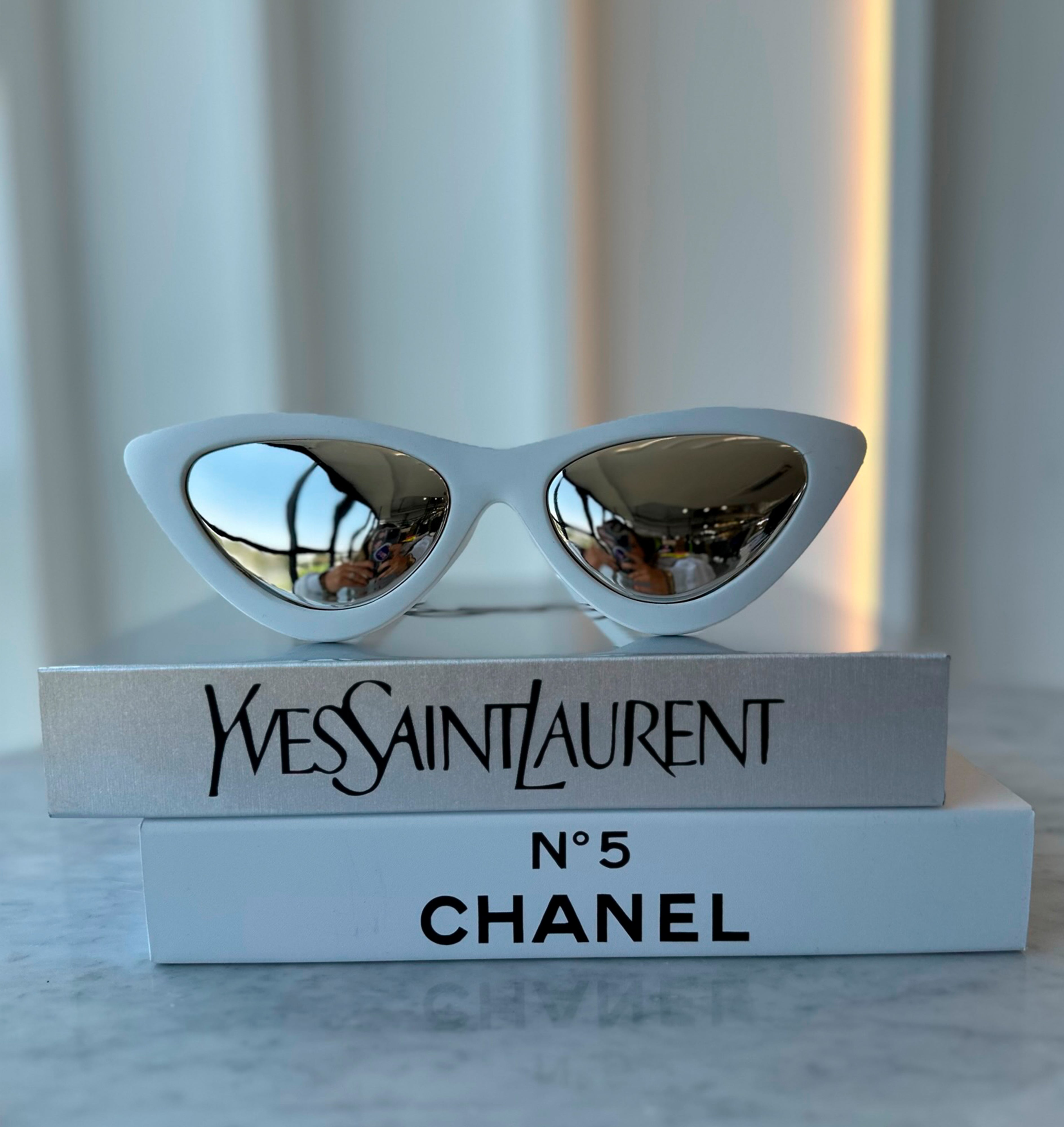 LENTES BLANCO CON PLATEADO